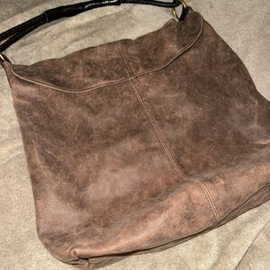 Magnolia Genuine Leather Boho Hobo Shoulder Bag Brown Distressed Braided Handle